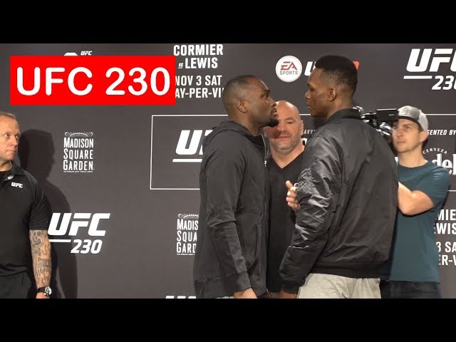 ISRAEL ADESANYA VS DEREK BRUNSON UFC 230 STAREDOWN