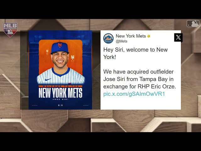 Mets Acquire Jose Siri From Tampa Bay