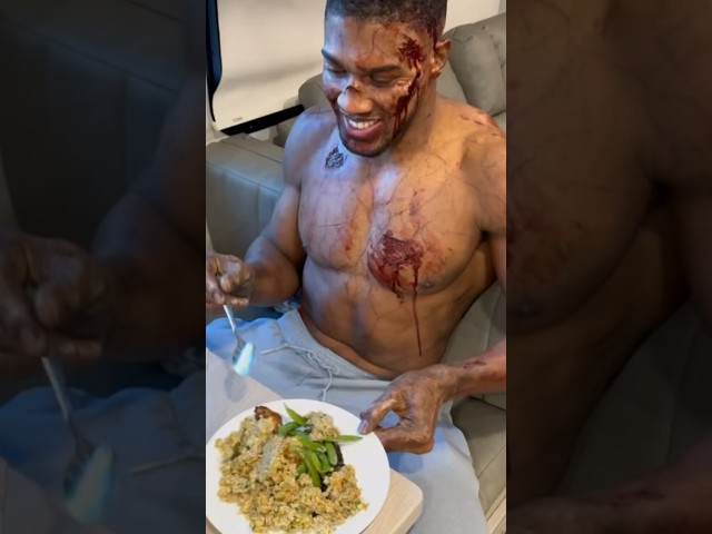 BEHIND SCENES ANTHONY JOSHUA DRESSED UP AS A ZOMBIE #riyadhseason #boxing