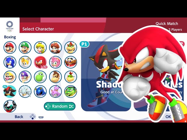 MARIO AND SONIC AT TOKYO 2020 | Gameplay (2 Players) | Knuckles x Shadow