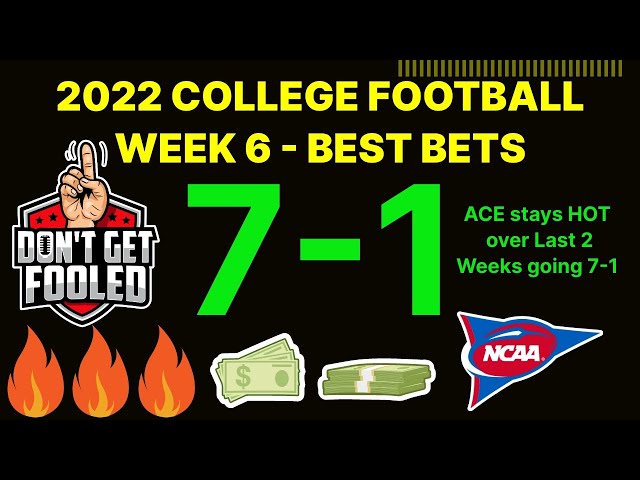 Easy Money 2022 l College Football Week 6 Picks & Predictions l Best Bets Handicapper Expert 10/8/22