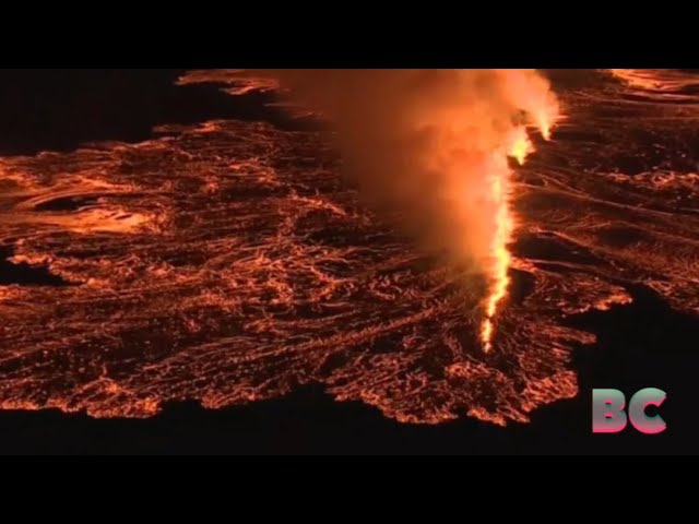 Icelandic volcano erupts for seventh time in a year