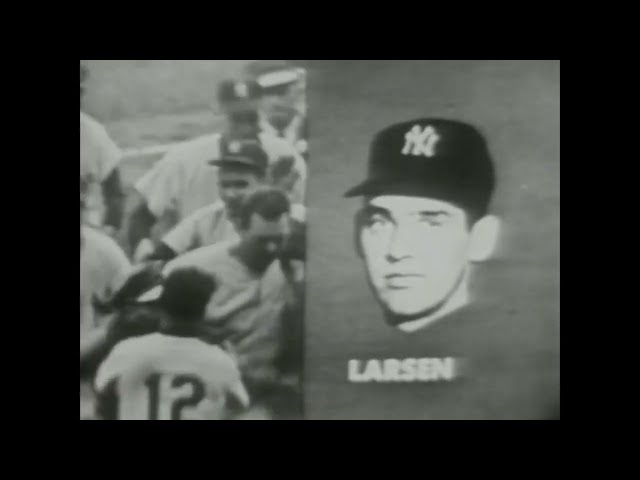 Don Larsen throws the first EVER World Series PERFECT GAME!!