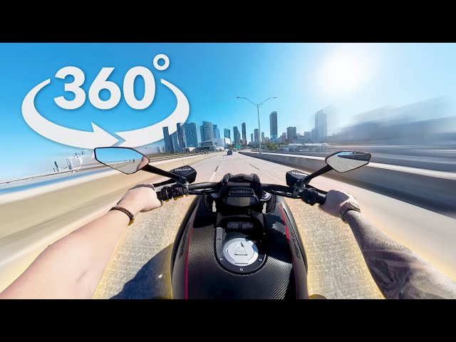 360 VR | POV Ducati Diavel cruising in Miami