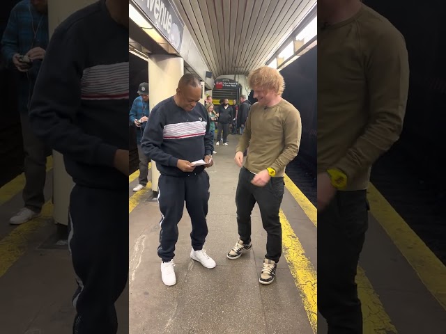 Ed Sheeran Surprises Subway Performer Mike Yung (original)