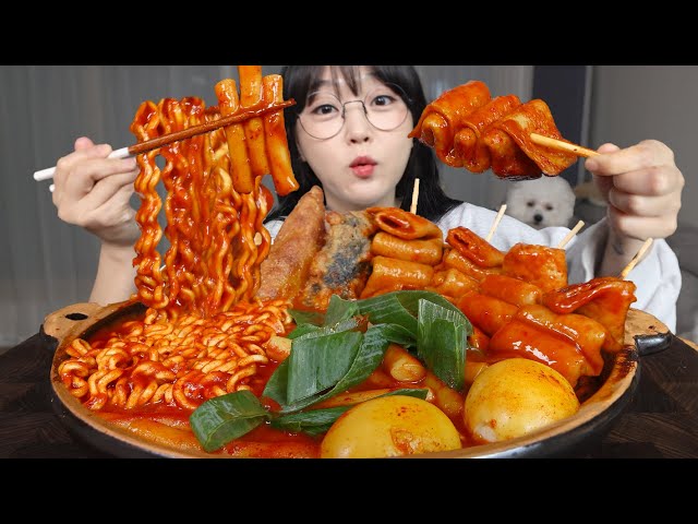 Spicy Tteokbokki made with Allulose🔥Mukbang ASMR