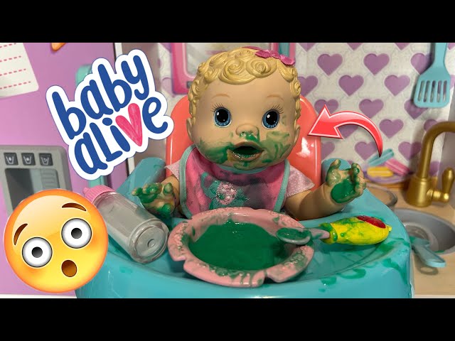 NEW Baby alive changing time doll Night routine 🥦 Huge mess! 😱