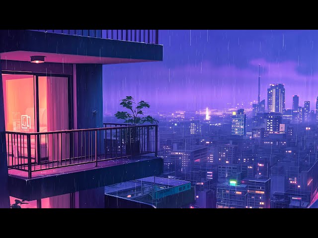 Chill out lofi music 🍀 lofi hip hop mix makes you feel positive ~ Rainy Lofi vibes for a calm night