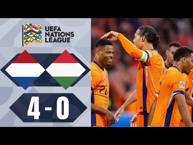 Wout Weghorst PENALTY GOAL | Netherlands vs Hungary 4-0 Highlights | UEFA Nations League 2024