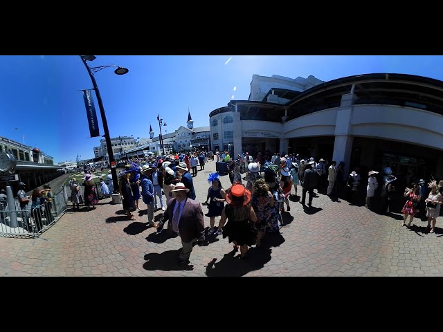 360 degree view: Walk through what is usually a jam-packed paddock area on Derby Day