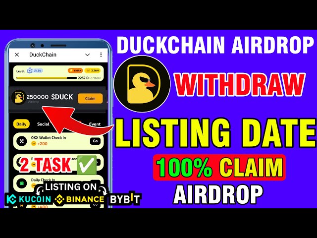 Duckchain Airdrop Claim Airdrop | Duckchain Claim Airdrop And Withdraw Process | Duckchain Airdrop