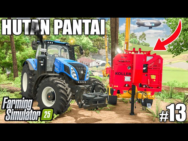 I CREATED THE PERFECT LOG TRANSPORT SYSTEM | Farming Simulator 25 - HUTAN PANTAI | Episode 13