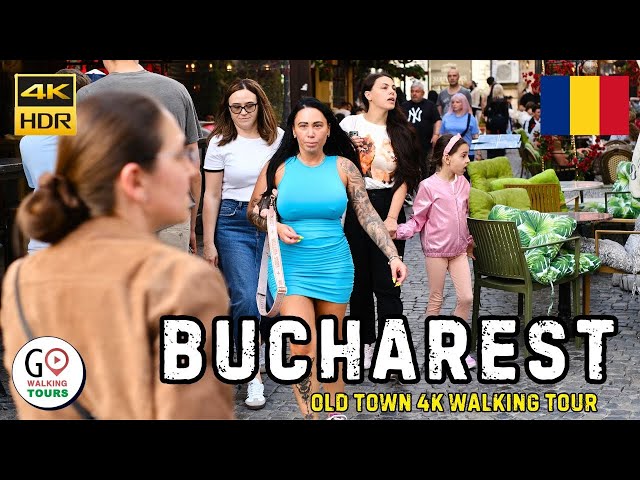 Bucharest 2024: Stunning Women Walking in the Historic Old Town | 4K HDR