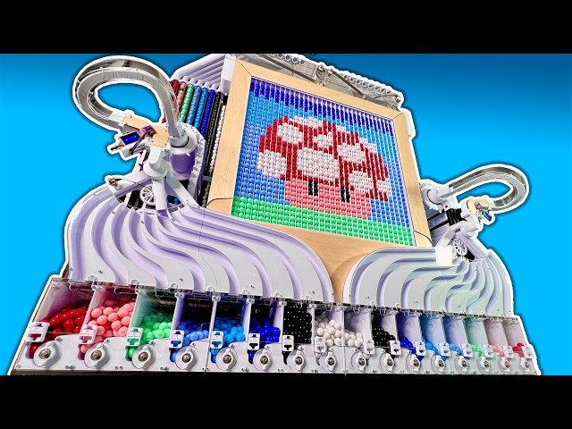 I Built a Marble Machine that Makes Pixel Art