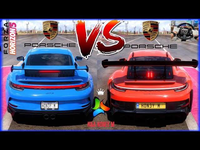 '21 Porsche 911 GT3 vs '23 Porsche 911 GT3 RS Forza Horizon 5 Top Speed and Acceleration Battle