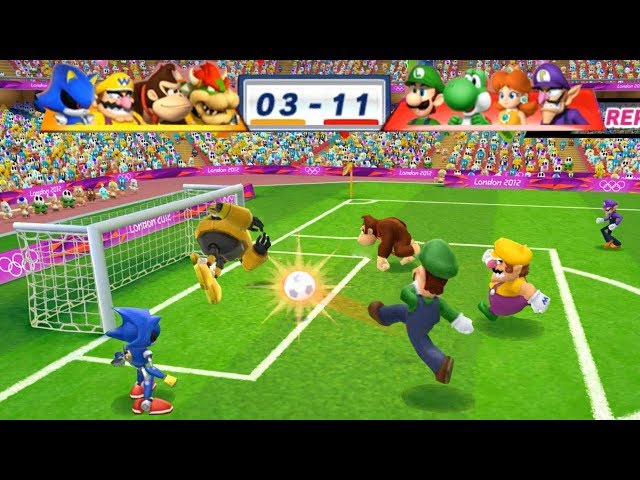 Mario & Sonic At The London 2012 Olympic Games Football #151 Luigi, Yoshi, Daisy, Waluigi