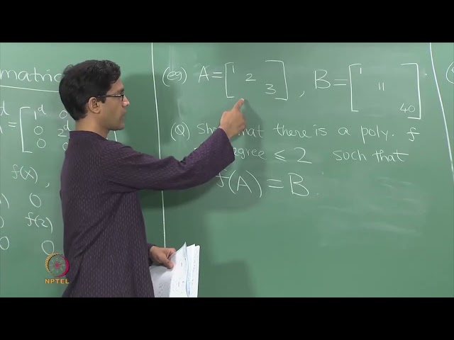 Polynomials acting on matrices #swayamprabha #CH38SP