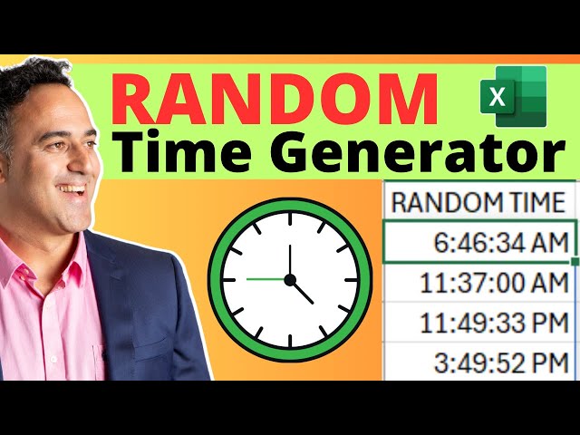 How to Generate Random Time in Microsoft Excel