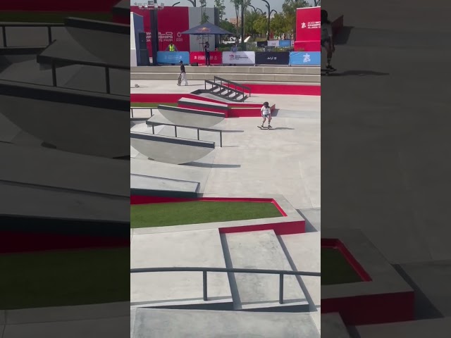 Gin woo in Dubai Olympics practice #skateboarding #olympics