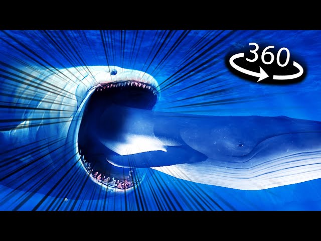 360° - BLOOP SWALLOWS BLUE WHALE!