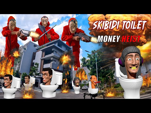 Money Heist Parkour Showdown: Skibidi Toilet Challenge & Cameraman ( Epic Parkour Battle Action )