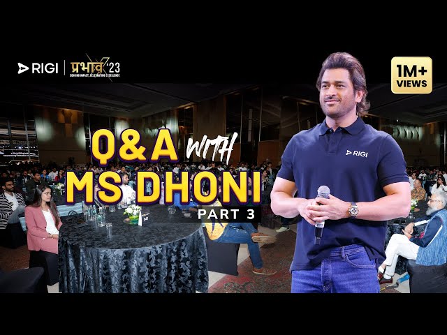 Q & A with MS Dhoni, @tanmaybhat and @financewithsharan | Part 3 | Prabhav '23 | RIGI