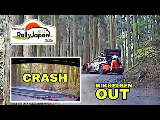 MIKKELSEN CRASH IN SS5 | WRC FORUM8 RALLY JAPAN 2024 | WRC FORUM8 ラリージャパン 2024 |