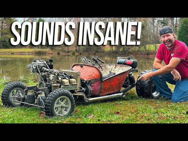 4 Cylinder Supercharged Wheel Barrow Gets Custom Side Pipe Exhaust and Dashboard!