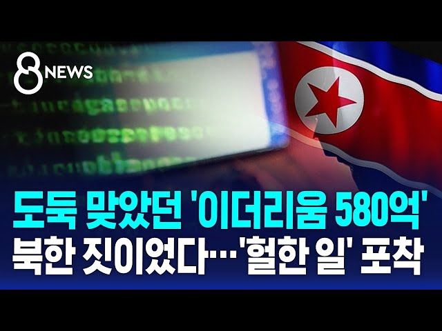 도둑 맞았던 '이더리움 580억' 북한 짓이었다…'헐한 일' 포착 / SBS 8뉴스