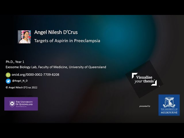 Visualise Your Thesis 2022 - Angel Nilesh D'Crus - Targets of Aspirin in Preeclampsia