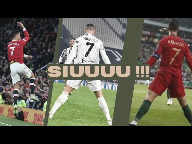 Compilation of Cristiano Ronaldo's "siuuu" goal celebration