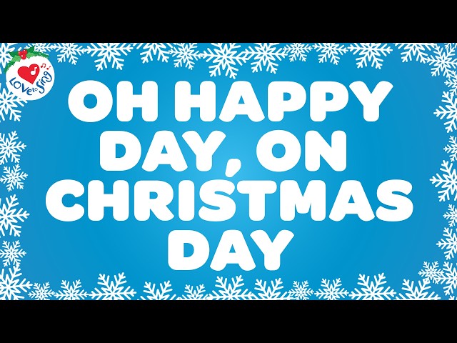 Oh Happy Day on Christmas Day Karaoke 👏🎤  Instrumental Christmas Song with Lyrics 🎄