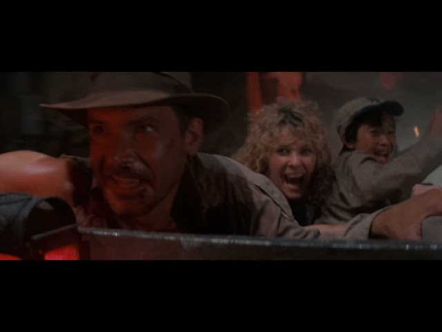 Indiana Jones and the Temple of Doom 1984 Mine cart scene 4K