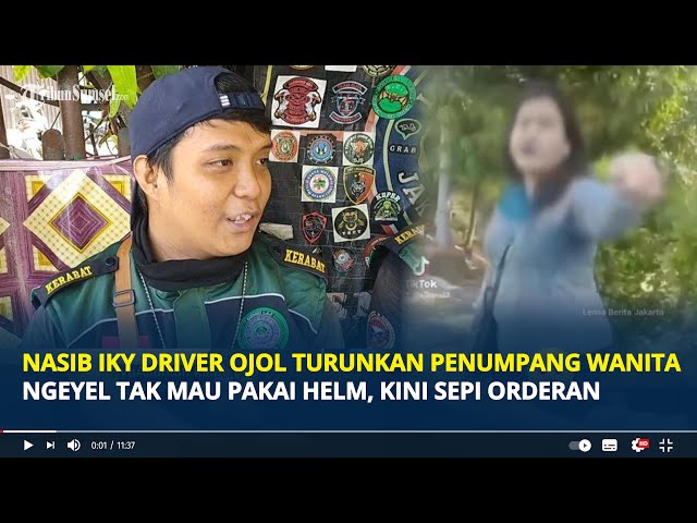 Nasib Iky Driver Ojol Turunkan Penumpang Wanita Ngeyel Tak Mau Pakai Helm, Kini Sepi Orderan