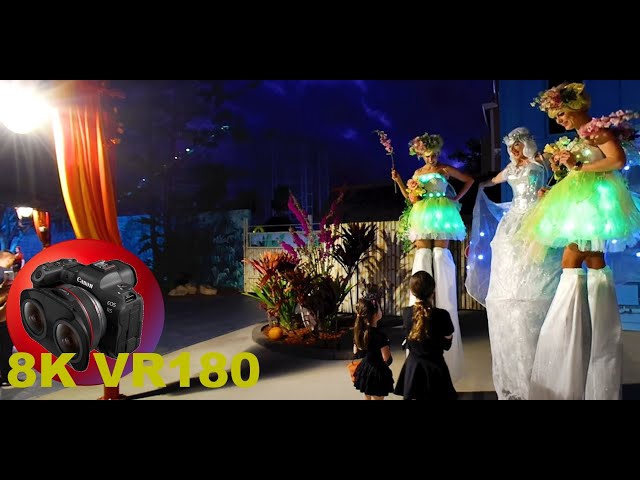 WALKING PAST CUTE SCARY FUNNY AND EVEN SOME SEXY HALLOWEEN COSTUMES 8K/4K VR180 3D (Travel/Music)