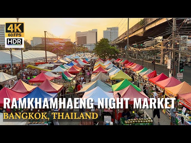 [BANGKOK] Ramkhamhaeng Night Market "Hidden Gems Thai Street Food & Halal Food" | Thailand [4K HDR]