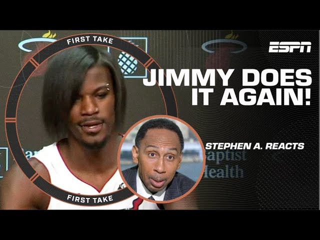 Stephen A. & Shannon Sharpe’s PRICELESS REACTIONS to Jimmy Butler’s new hairstyle 😂 | First Take