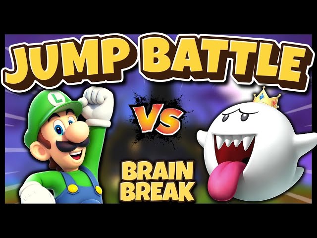 Mario Jump Battle | Halloween Brain Break | Just Dance | Freeze Dance | Matthew Wood