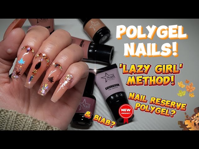 POLYGEL NAILS LAZY GIRL METHOD! FALL/AUTUMN DESIGN | NEW NAIL RESERVE POLYGEL & BUILDERS!