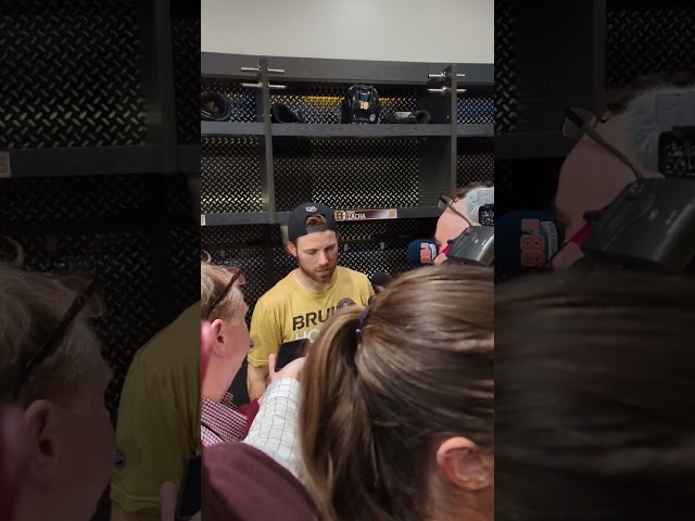 Elias Lindholm Boston Bruins Postgame Media Scrum!!! 11/21/2024