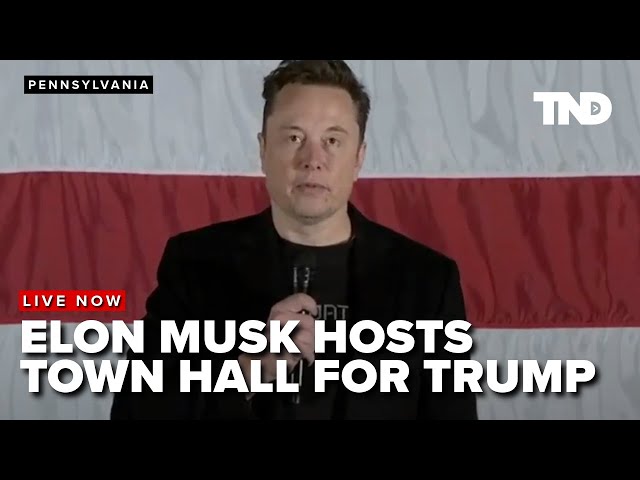 Elon Musk hosts town hall for the Trump-Vance campaign in Pennsylvania