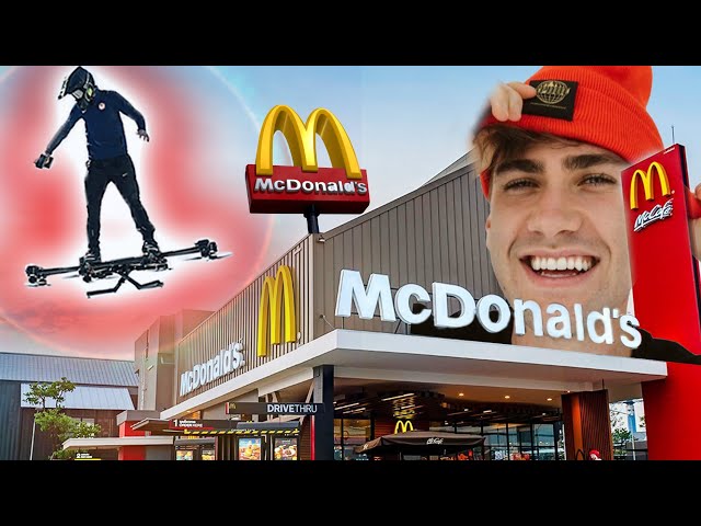 FLYING ONTO MCDONALDS- HOVERBOARD AIRCRAFT FLIGHT | AIRRACK & DREW DIRKSEN | Manned Travel Real