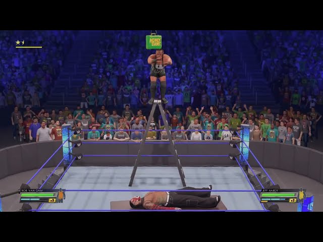 WWE 2K22 5 Star Frog Splash off the ladder onto a table!!!