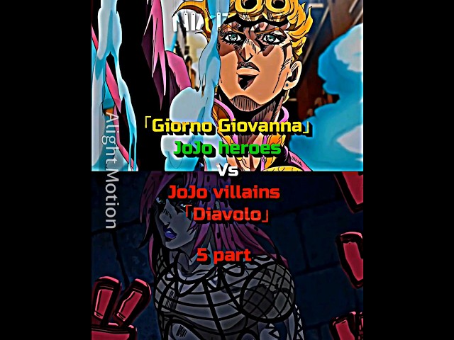 JoJo heroes Vs JoJo villains // Giorno Giovanna Vs Diavolo // 5 part #shorts