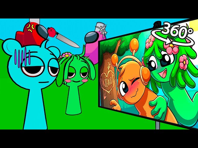 Sprunki & Mini Crewmate React to Incredibox Sprunki Meme #5 - Cinema Hall VR 360 Video