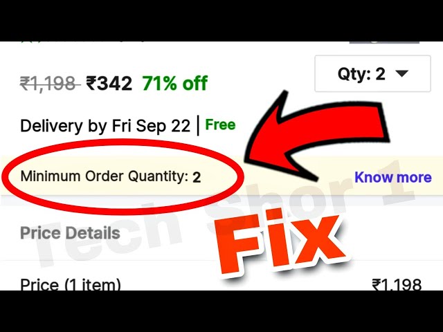 Fix Minimum Order Quantity 2 Flipkart & Shopsy Problem Solve