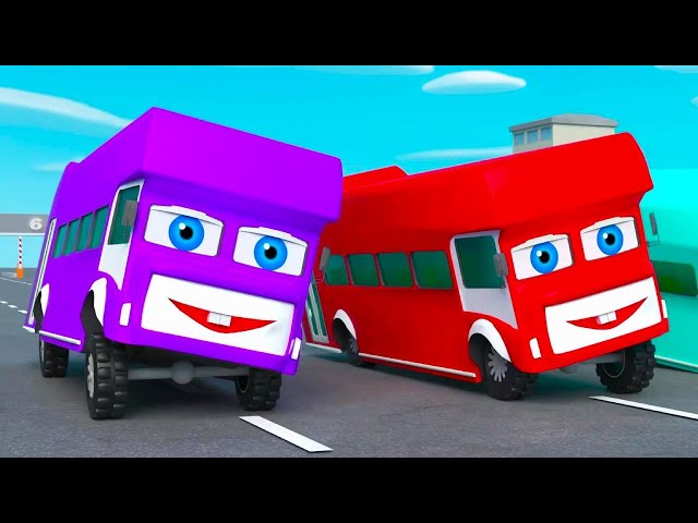 Ten Little Buses | Wheels on the Bus | Deck the Halls | Nursery Rhymes & Songs Collection Kids USA