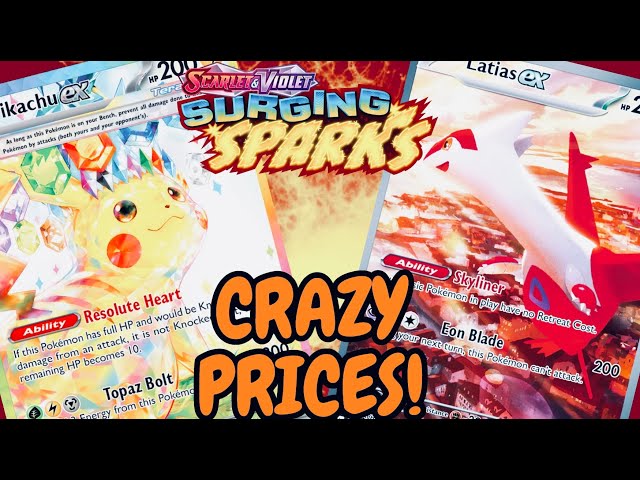 In Depth Look at the CRAZY Prices of Surging Sparks Pokemon Cards!