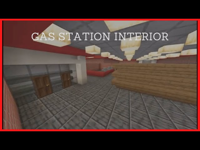 Minecraft Tutorial: How To Make A Gas Station Interior! (New Version)