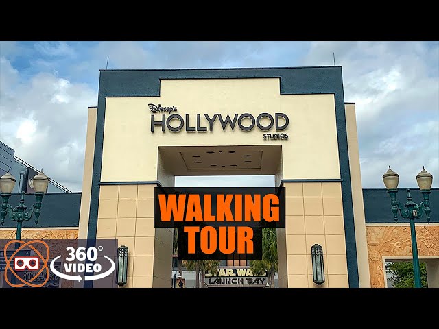 [360] FULL Disney Hollywood Studios Walkthrough | Real Time Map Tracking